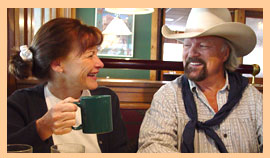 sunset house restaurant husband and wife eating breakfast